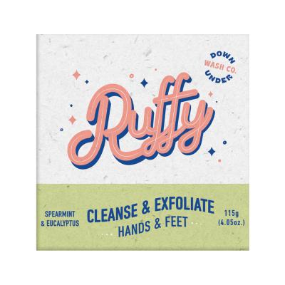 Downunder Wash Co. Ruffy Cleanse & Exfoliate Hands & Feet Spearmint & Eucalyptus 115g